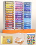 Redtwo 36pcs Diamond Painting Storage Containers Trays with Double Layers, 3-in-1 Diamond Painting Trays with Lids, Diamond Art Accessories, Diamond Art Drills Storage & Line-Up - style: 36-PCS