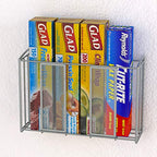 Simple Houseware Over Cabinet Door Organizer, 12.5"Wx3.75"Dx18"H, Mesh Silver - color: Silver