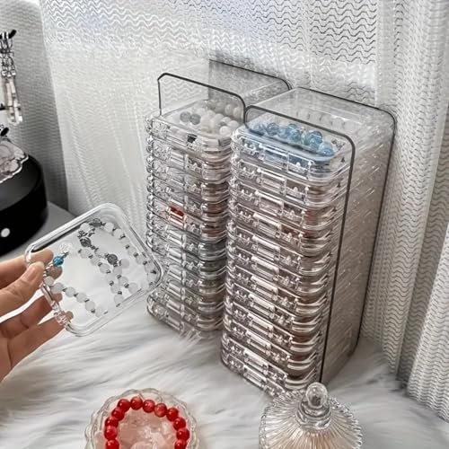 Cable Organizer Storage Box with 12 Wire Ties,Desktop Cable Management Box with Switch, Power Cord Organizer for Office,Home,Desk Accessories Storage Stationery Supplies（Clear）