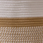 Luxury Little Extra Large Nursery Storage Basket, 20 x 20 x 13.8 inches - 100% Cotton Rope Baskets with Handles, Blanket Basket for Toys, Blankets & Pillows (Gradient Brown) - color: Gradient Brown