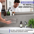 KINCMAX Shower Shelves 2-Pack - Self Adhesive Caddy with 4 Hooks - No Drill Large Capacity Stainless Steel Wall Shelf - Aesthetic Organizer for Inside Bathroom - Polished Silver - color: Polished Silver 01