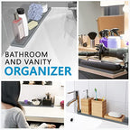 ZAPPOWARE Kitchen Sink Narrow Silicone Holder Tray 17.7"x3.1", Vanity & Bathroom Organizer, Gray - color: Gray, size: 17.7" x 3.1" x 0.4"