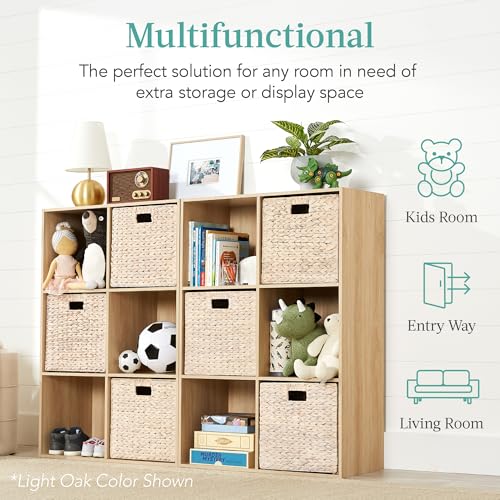 Best Choice Products Kids Bookcase 6-Cube Storage Organizer, 13.5in Shelf Opening, Bookshelf, Toy Storage, Customizable w/ 3 Removable Back Panels – Sage - color: Sage, size: 6-Cube, 13.5in Shelf Opening