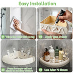 Shower Caddy Hanging, Never Rust Shower Organizer Hanging, Aluminum Shower Racks for Inside Shower with Hooks for Razor, Bathroom Organizers and Storage with Soap Holder, White