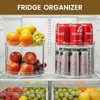 2 Tier Non-Skid Acrylic Lazy Susan Turntable Organizer - Rotating Spice Rack - Spinning Organization Tray for Kitchen, Pantry, Countertop, Closet, Bathroom, Vanity, Medicine Cabinet Organizing, 9.25'' - size: 9.25in-1 Set
