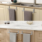 KES Over The Cabinet Door Towel Rack, Kitchen Towel Holder, Over The Cabinet Door Kitchen Towel Bar SUS304 Stainless Steel 2 Pack Brushed Finish, KTH200S26-2-P2 - color: Brushed Finish