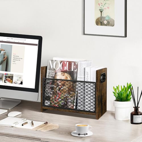 YINMIT Magazine Holder, Magazine Rack Floor, Magazine Storage Basket, File Holder Organizer, Folder Organizer for Magazines, Books, Newspapers, Tablets (Medium) - size: Medium