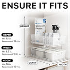 Simple Houseware 2 Tier Bathroom Organizer Tray Pull-Out Sliding Drawer/Under-Sink Storage, Clear - color: Clear