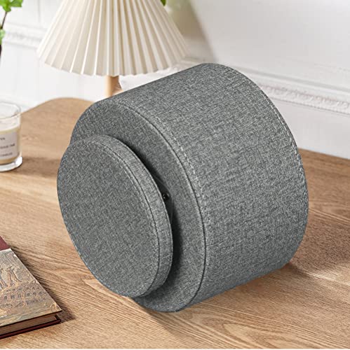 Pen Holder for Desk Organizers and Accessories, 360 Swivel TV Remote Control Holder for Table, Nightstand Organizer Caddy for Office Supplies/ Media Controllers, Bedside Decorations for Living Room - color: Grey