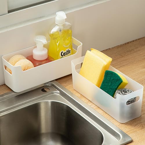 3 Pcs Kitchen Cabinet Door Organizer, Adhesive Mount Inside Cabinet Door Storage, Under Sink Storage Shelf for Kitchen,Bathroom,Office (Transparent) - color: Transparent, size: 3 Pcs