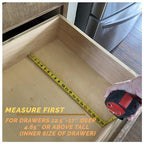 Fabsome Dresser Drawer Organizers 6 Pack, 4.65'' High Adjustable from 12.5-17‘’ Bamboo Drawer Dividers for Clothing Baby Clothes, Wooden Separators for Dresser Nursery Organization with Soft Foam Ends - size: For 12.5-17in deep drawers inner size