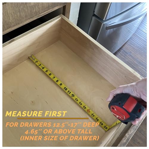 Fabsome Dresser Drawer Organizers 6 Pack, 4.65'' High Adjustable from 12.5-17‘’ Bamboo Drawer Dividers for Clothing Baby Clothes, Wooden Separators for Dresser Nursery Organization with Soft Foam Ends - size: For 12.5-17in deep drawers inner size