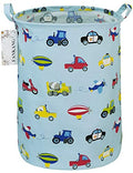 FANKANG Storage Basket, Nursery Hamper Canvas Laundry Basket Foldable with Waterproof PE Coating Large Storage Baskets for Kids Boys and Girls, Office, Bedroom, Clothes,Toys（Car） - color: Car