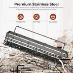 Orimade Adhesive Shower Caddy Soap Dish Holder Shelf with 5 Hooks Bathroom Organizer Basket Kitchen Storage Rack Wall Mounted No Drilling Stainless Steel - 3 Pack, Black - color: Black - 2 Pack with Soap Dish