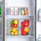 Vtopmart 6 Pack Clear Stackable Storage Bins with Lids, Medium Plastic Containers with Handle for Pantry Organizer and Storage,Perfect for Kitchen,Fridge,Cabinet, Closet,Bathroom Organization - size: M(10"L x 6"W x 5"H)