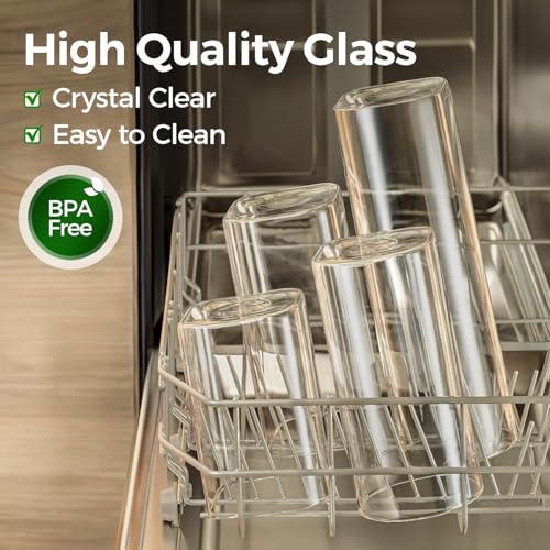 1Qt Airtight Glass Canisters with Bamboo Lid, Square Pantry Storage Containers for Coffee, Cookie, Candy, Snack, Nuts, Dry Goods - Kitchen & Pantry Organizers and Storage Containers 4 pack - size: 4 pack(1qt)