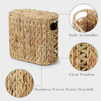YANGQIHOME Toilet Paper Storage, Water Hyacinth Toilet Paper Storage with Lid, Papers Container for up to 4 Mega Rolls, Bathroom Basket Organizer - size: 4 Rolls