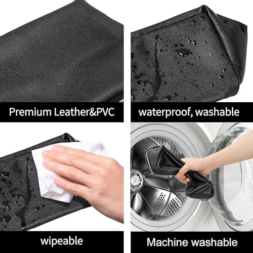 Mothers Day for Women,Portable Makeup Bag Opens Flat for Easy Access, Cosmetic Bag Toiletry Bag with Padded for Protection for Travel & Daily Use, Travel Accessories Bag (Black)