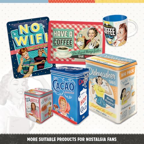 Nostalgic-Art Retro storage tin box L, 101.4 oz, Super Color Detergent – Gift idea for your home, large metal washing powder can, vintage design
