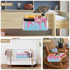 Bedside Caddy Hanging Bunk Bed Caddy Bed Organizer Hanging Pocket with 2 Hooks Bedside Storage Organizer Pocket Bag Holder Cartoon Dripping Frosting - color: Cartoon Dripping Frosting