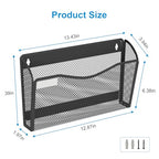 BOHDK Magnetic Wall File Holder 3-Pack - Mesh Organizer with Strong Magnets for Office, Home & School - Space Saving Black Document Organizer - size: Magnetic 3 Pack