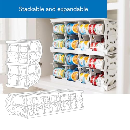 Shelf Reliance Cansolidator Pantry - 2-Pack Can Organizer for Pantry, Stackable Soda Can Storage for Kitchen, Holds 40 Cans of Food or Soda - size: 2 Pack, style: 40 Soup Can