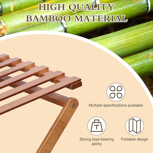 Bamboo Shoe Rack 5 Tier Foldable Shoe Rack Vertical Bamboo Shoe Organizer Free Standing Shelf for Entryway, Closet, Bedroom, Walnut Color - color: Walnut Color, size: 5-tier