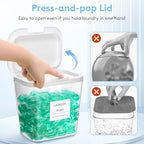 Lifewit Laundry Pods Container with Pop-up Lid, Laundry Room Organization, Dryer Sheet Holder for Washing Powder Scent Booster Beads, 2700 ml/0.72gal,2 Pcs - style: 0.72gal