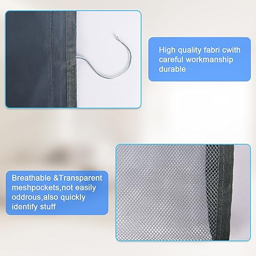 Hanging Legging Organizer, Legging Storage Organizer, Legging Organizer for Closet, Yoga for Pants Jeans Organizer, Hung Behind The Door, Wardrobe, Hanger 20 Pockets Clothes Storage (Grey) - color: 1pack-Grey