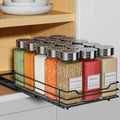 RCHYFEED Pull Out Spice Rack Organizer for Cabinet,Slide out Spice Organizer for Inside Cabinets,Heavy Duty Spice Organization for Kitchen and Pantry,Seasoning,Sauces(1-Tier,6.5" Wx10.5 Dx2.5 H) - size: 1 Tier-6.5''Wx10.5''Dx2.5''H