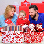 Geelin 3 Pcs Valentines Day Storage Baskets Red and White Heart Valentines Basket for Gifts Collapsible Waterproof Canvas Bin Organizer with Handles for Book Closet Shelf Nursery Decor - style: Valentine Red and White