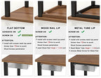 Under Desk Drawers for Organization, Pull Slide out Drawer Underneath Table With Lip, Attachable Under Shelf Pencil Drawer, Clear Light Black