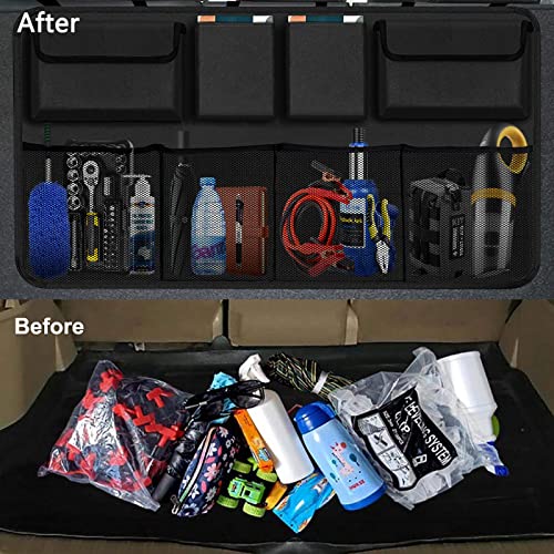 AOPHY Car Trunk Organizer, Large Capacity Car Organizers and Storage with 8 Pockets, Waterproof Backseat Hanging Organizer for SUV, Truck, MPV, Interior Accessories for Men and Women - color: Car Trunk Organizer 8Bag