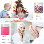 20 Pack 4oz Clear Plastic Jars with Lids,115ml Wide-Mouth Refillable Storage Containers,Empty Round Containers for Candy,Beads,Lotion,Slime Making and Food Storage