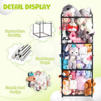 NomNest Stuffed Animal Storage Zoo, Large Carbon Steel Plushies Organizer, Heavy Duty Metal Teddy Bear Toy Holder for Kids' Bedroom & Playroom & Nursery (Non-Wheeled, Black) - color: Non-Wheeled, Black