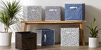 DII Non Woven Polyester Storage Bin, Polka Dot, French Blue & White, Small Set of 4 - color: French Blue & White, size: Small Set of 4, 11x11x11" Cube