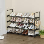Shoe Rack - 4-Tier Shoe Organizer with Adjustable Shelf Height, Sturdy Shoe Storage Shelf, Perfect for Front Door Entrance, Closet & Entryway, Easy to Assemble, DIY Layering Options (M - 4 Tier) - size: 4 Tiers