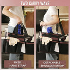 SCAVATA Wearable Cleaning Caddy, Cleaning Caddy Supplies Organizer with Handle & Shoulder Straps for Housekeepers, Under Sink & Car Cleaning Tool Organizers Bag with 4 Foldable Divider (LotusPink) - color: LotusPink