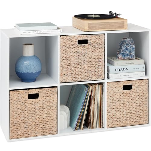 Best Choice Products 6-Cube Storage Organizer, 13.5in Shelf Opening, Bookcase, Display Shelf, Customizable w/ 3 Removable Back Panels – White - color: White, size: 6-Cube, 13.5in Shelf Opening