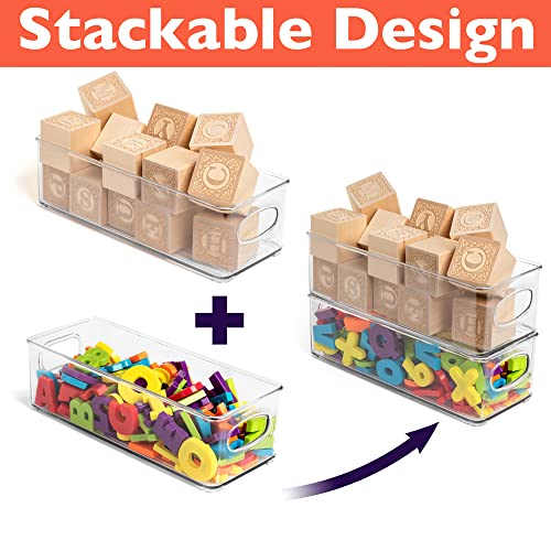 ClearSpace Plastic Pantry Organization and Food Storage Bin – Great Kitchen Storage – Fridge Organizer Bins – 4 Pack - size: 4 Pack