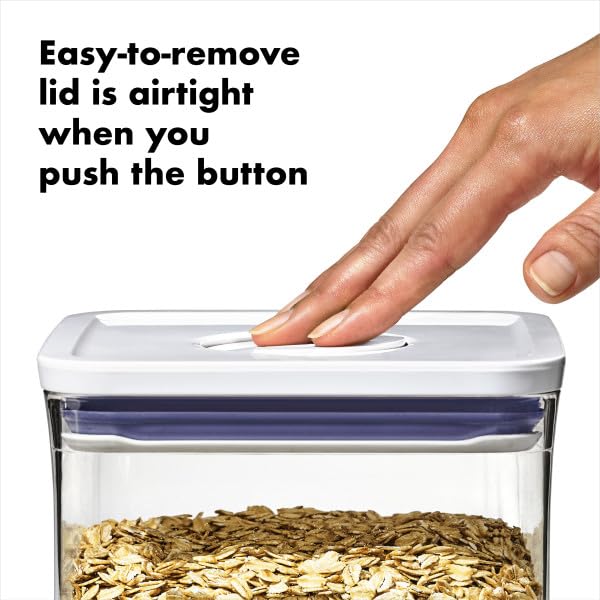 OXO Good Grips POP Container - Airtight Food Storage - Big Square Short 2.8 Qt Ideal for 5 lbs of sugar, cookies or crackers - color: White, size: 2.8 Qt