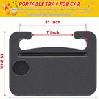 2-in-1 Steering Wheel Desk - Steering Wheel Tray Table with Seat Gap Filler Organizer | Car Food Tray for Driver | Car Desk for Laptop & Eating - Work Road Trip Essentials Accessories - style: Steering Wheel Tray