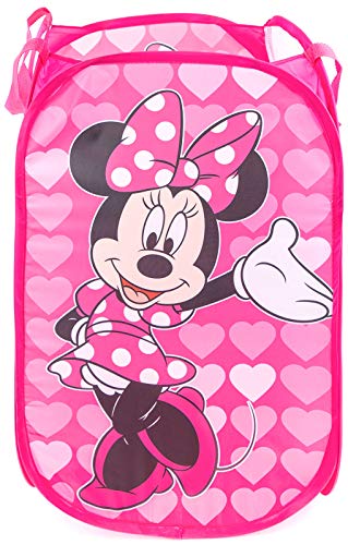 Jay Franco Disney Minnie Mouse Pop Up Hamper - Mesh Laundry Basket/Bag with Durable Handles (Official Disney Product) - color: Minnie Mouse - Pink