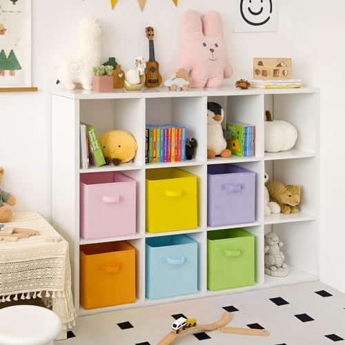 GRANNY SAYS 11x11 storage cubes for shelves, Rainbow-colored Storage Boxes for Cube Storage, 11-inch Cube Storage Bins for Organizing Clothes, Toys, and Books, Set of 6 - color: Pastel, size: 11 Inch-6 Pack