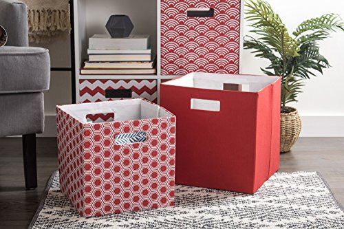 DII Collapsible Polyester Storage Cube, Solid, Lightweight and Durable, Small Square, 11x11x11, Rust - color: Rust, size: Small Square, 11x11x11"