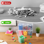 10 Pack Small Clear Storage Bins with Lids - Stackable Plastic Organizer Boxes for Crafts, Art Supplies, Jewelry, Beads, Office Tools - 3.54x3.54x4.53 Inch – Square Medium - size: Clear Square Medium - 10 Pack