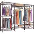 VIPEK V5 Portable Closet Wardrobe Heavy Duty Clothes Rack Metal Freestanding Clothing Racks, Adjustable Custom Closet Racks with 4 Hanging Rods & 8 Shelves, 68.9" Lx15.7 Wx76.4 H, Bronze - color: Bronze, size: V5 Standard