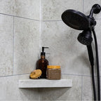 Palisade Vinyl Waterproof Corner Shower Shelf in Rain Cloud - color: Rain Cloud