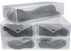 Greenco Clear Foldable Shoe Storage Boxes, 5 Pack - Stackable Heavy Duty Plastic Boot Storage Box, Perfect for Apartments, Small Spaces, and College Dorm Rooms, Shoe Box and Boot Organizer - size: Pack of 5