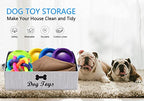 Morezi Dog Toy Basket - Organize Pet Toys, Blankets, Leashes, Chews in Living Room, Playroom, Closet, Shelf - Grey - color: Grey